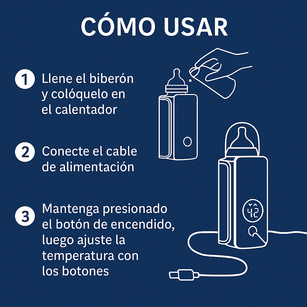 Calentador De Mamadera - Portátil y Recargable